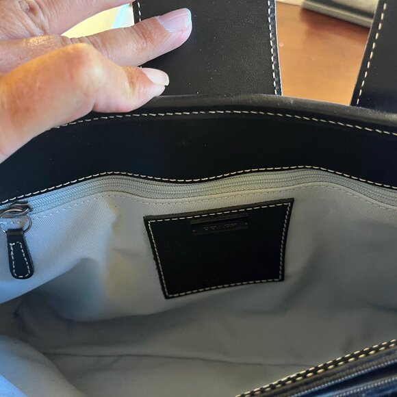 Coach Straw Zebra Striped Tote - Picture 9 of 14